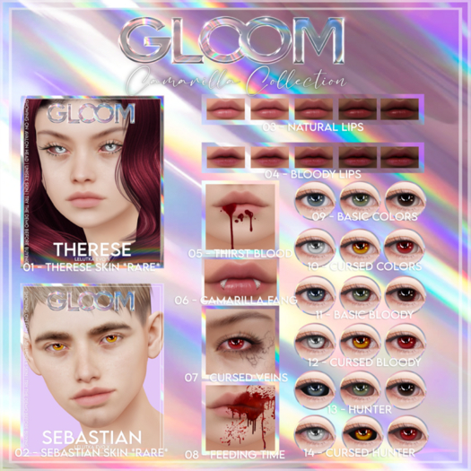 1 - Gloom - Camarilla Collection -  Therese Skin - RARE