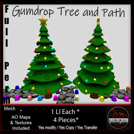 Full Perm Gumdrop Tree and Path