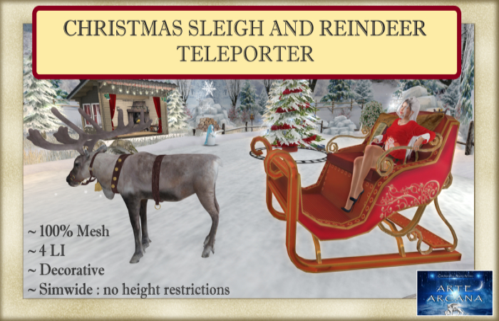 **Christmas Sleigh & Reindeer Teleporter ** 