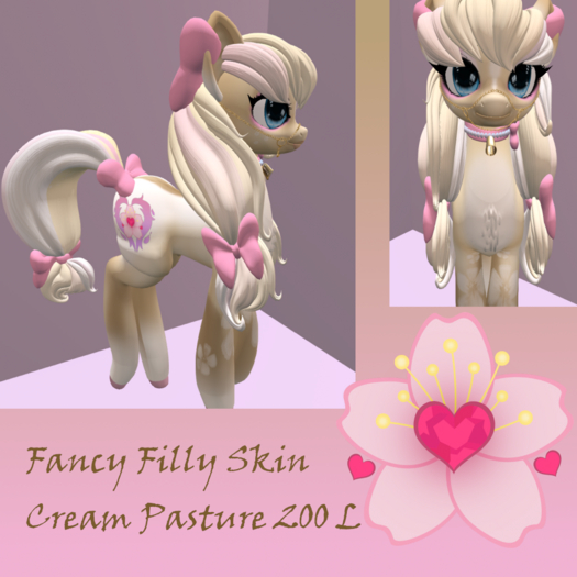 Fancy Filly - Cream pasture skin
