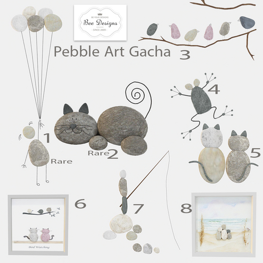Bee Designs Pebble Art Gacha 1 RARE