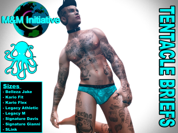 M&M Initiative - Delivery Hud - Tentacle Briefs - Turquoise