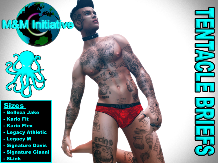 M&M Initiative - Delivery Hud - Tentacle Briefs - Red
