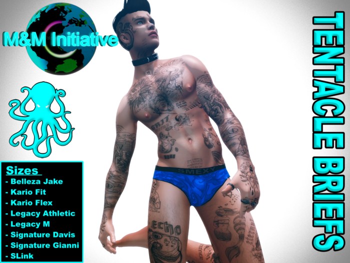 M&M Initiative - Delivery Hud - Tentacle Briefs - Blue