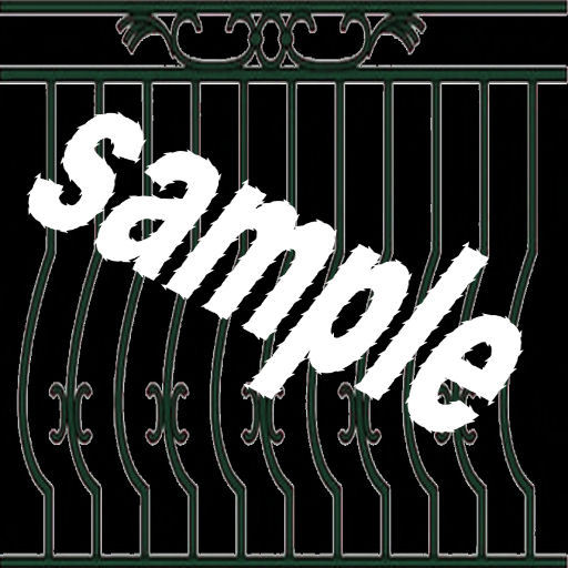 dark green balcony railing seamless