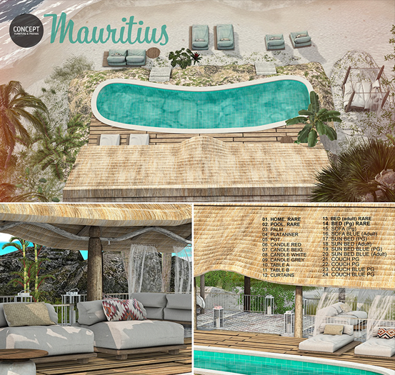 01. *CONCEPT} MAURITIUS HOME. RARE