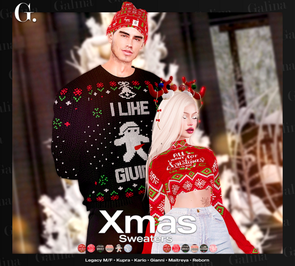 G: Christmas Sweaters FATPACK (Male)