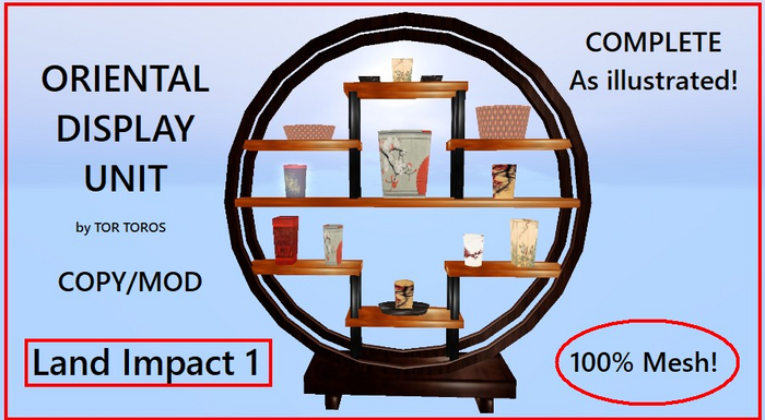 Asian Shelf Unit  Japanese decor 1Li