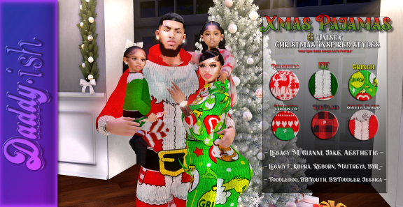!Daddyish - Xmas Pajamas KIDS FATPACK