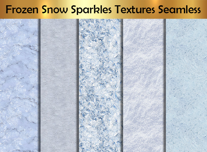 Frozen Snow Sparkles Textures Seamless A