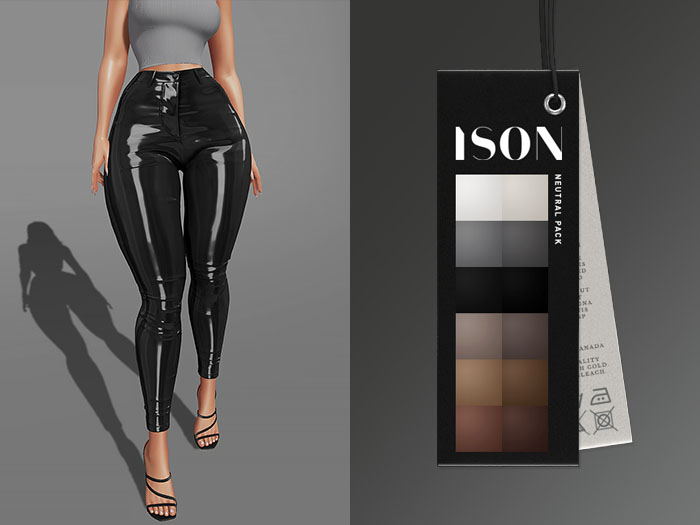 ISON - anika patent leather pants (neutral)
