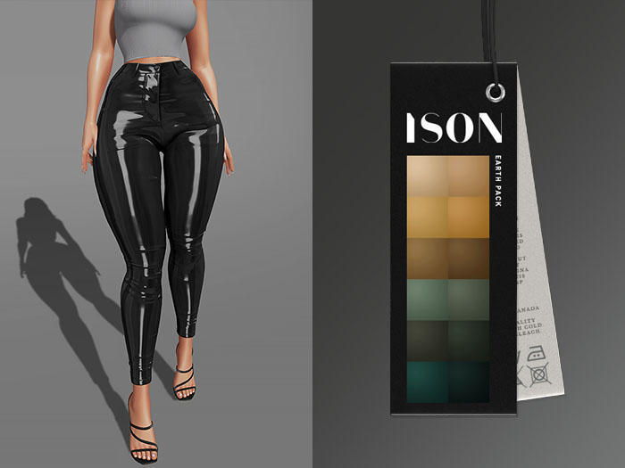 ISON - anika patent leather pants (earth)