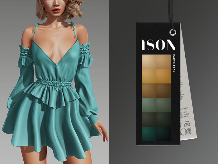 ISON - romantic larissa dress - earth