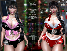 Thalia Christmas Lingerie Set, Latex PVC,.Luna Chelsea