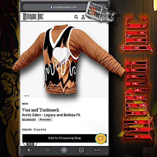 + Murda Inc.  Arctic Eden Turtleneck/Vest CAYOTE -  Unpacker