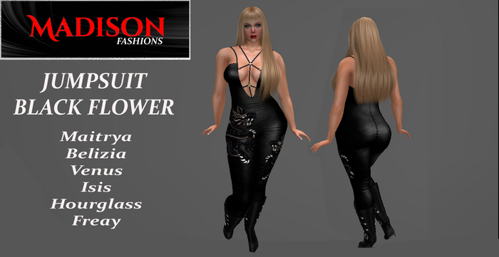 Jumpsuit Black flower