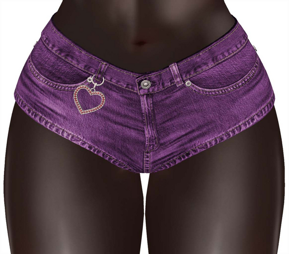 Kaithleen's Kelsey Denim Shorts - Purple