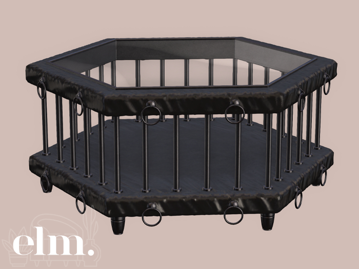 Elm. Caged Coffee Table [Black]