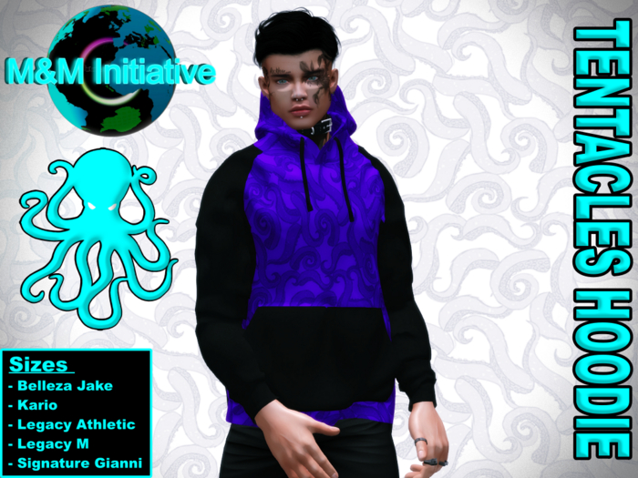 M&M Initiative - Delivery Hud - Tentacles Hoodie - Purple