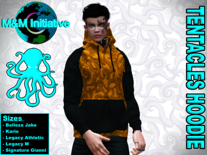 M&M Initiative - Delivery Hud - Tentacles Hoodie - Orange