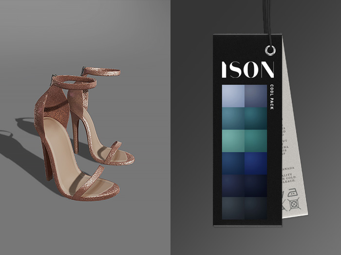 ISON - macey glitter strap heels (cool)