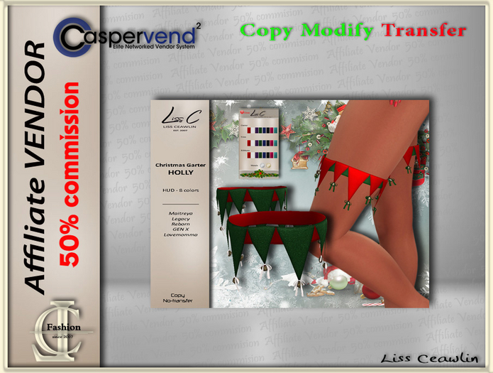 LC Affiliate Vendor [Christmas] - Holly Garter  [1 vendor]