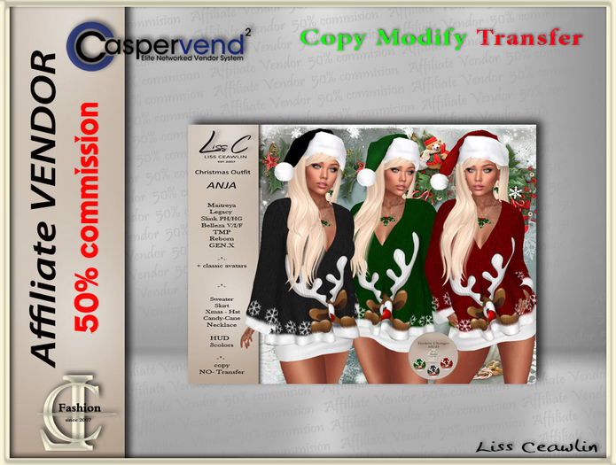 LC Affiliate Vendor [Christmas] - Anja Outfit  [4 vendors]