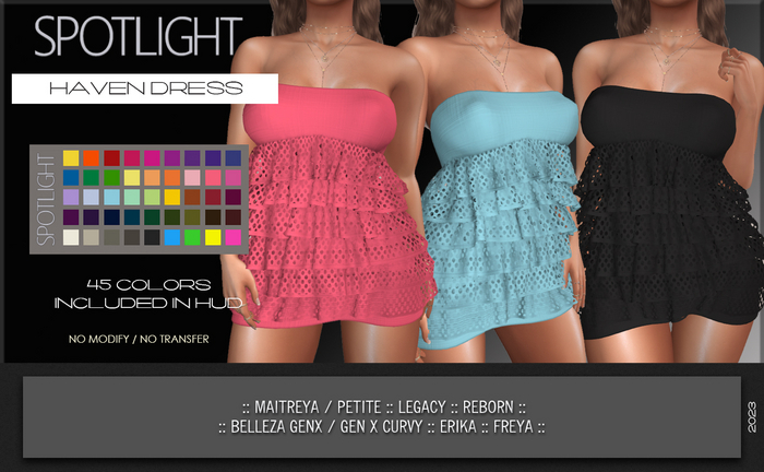 SPOTLIGHT - HAVEN DRESS (DEMO Available In-World) 