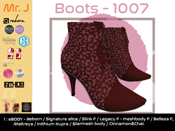 Mr. J - Boots - 1007 v1 Red
