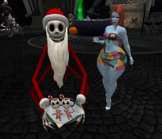 Jack Skellington  Sandy Claws Christmas Treat Server
