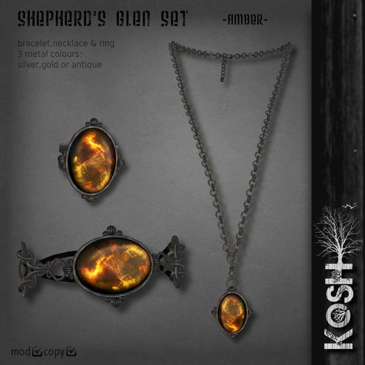 KOSH- SHEPHERD'S GLEN SET -AMBER-