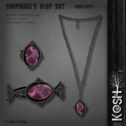 KOSH- SHEPHERD'S GLEN SET -AMETHYST-