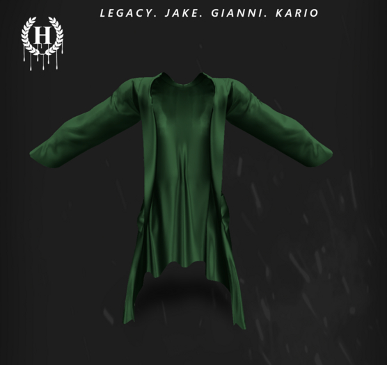 [H.] LUX ROBE GRN- Unpack.