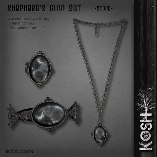 KOSH- SHEPHERD'S GLEN SET -STONE-