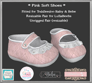 *CC* TD B/Bebe/Unrigged Soft Baby Shoes *Pink* (WEAR)
