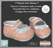 *CC* TD B/Bebe/Unrigged Soft Baby Shoes *Peach* (WEAR)