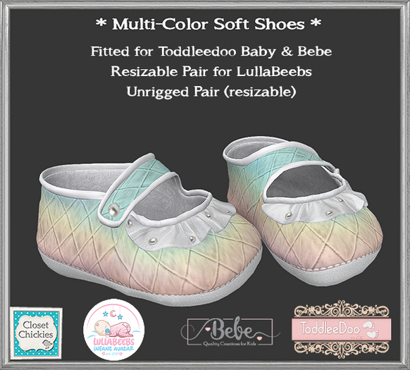 *CC* TD B/Bebe/Unrigged Soft Baby Shoes *Multi-Color* (WEAR)