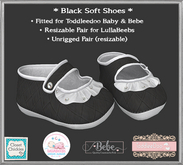 *CC* TD B/Bebe/Unrigged Soft Baby Shoes *Black* (WEAR)