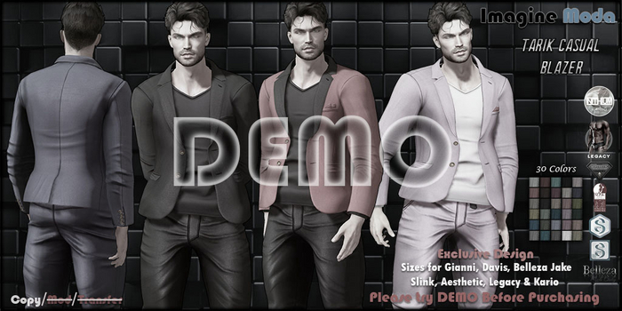 Tarik Casual Blazer -DEMO- Aesthetic, Gianni, Davis, Jake, Legacy, Kario, Slink -Imagine Moda-