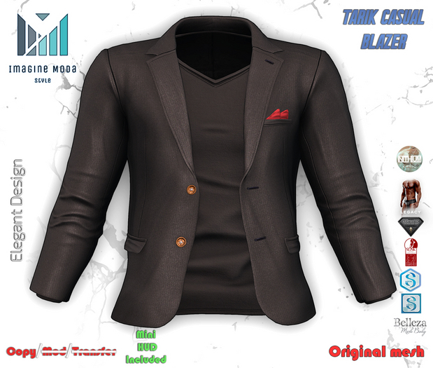 Tarik Casual Blazer -Eclipse- Aesthetic, Gianni, Davis, Jake, Legacy, Kario, Slink -Imagine Moda-