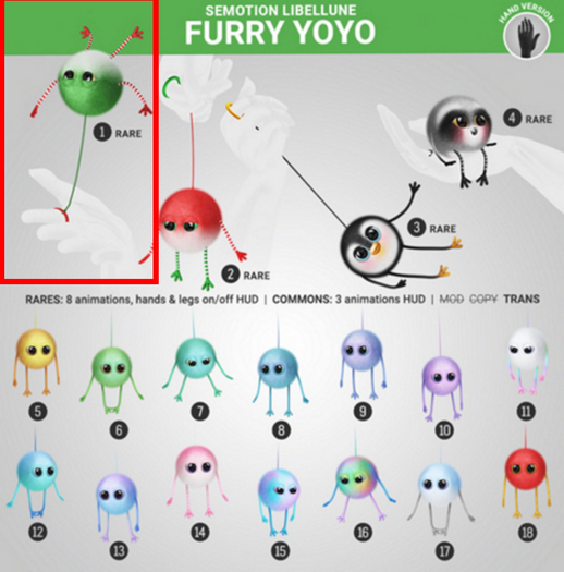 1. SEmotion Libellune Furry Yoyo Companion RARE
