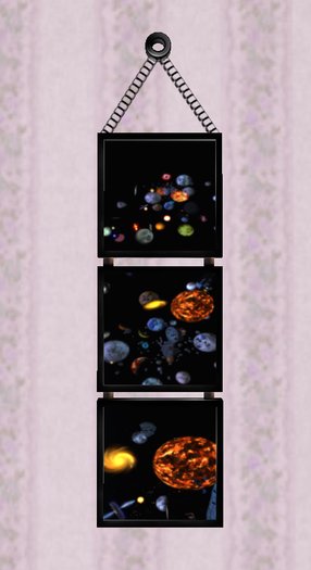 [MAC] 3 Frame Hanging Black Outer Space
