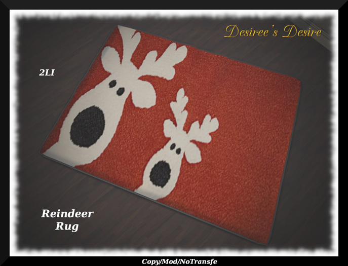 ::::Desiree's Desire:::: Christmas Reindeer Rug