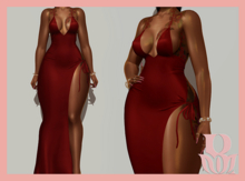Rosary. Lindsay . Satin Red