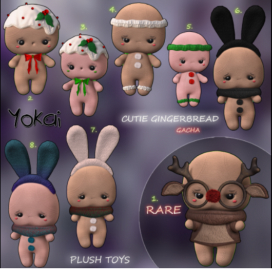 7.YOKAI - Cutie Gingerbread GACHA - Bunny (milky ears)