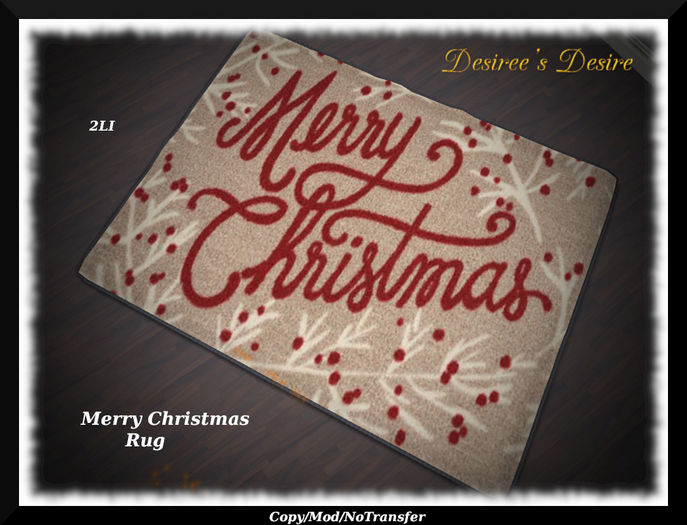 ::::Desiree's Desire:::: Merry Christmas Rug