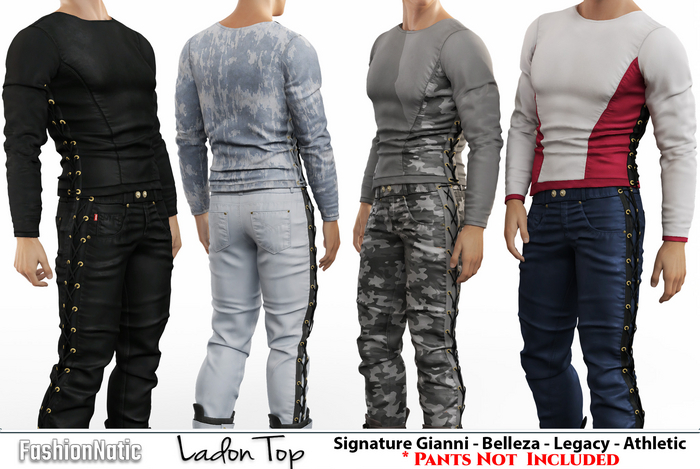 Landon Top Male Fatpack Colors - Signature Gianni, Belleza Jake , Legacy, Athletic - FashionNatic
