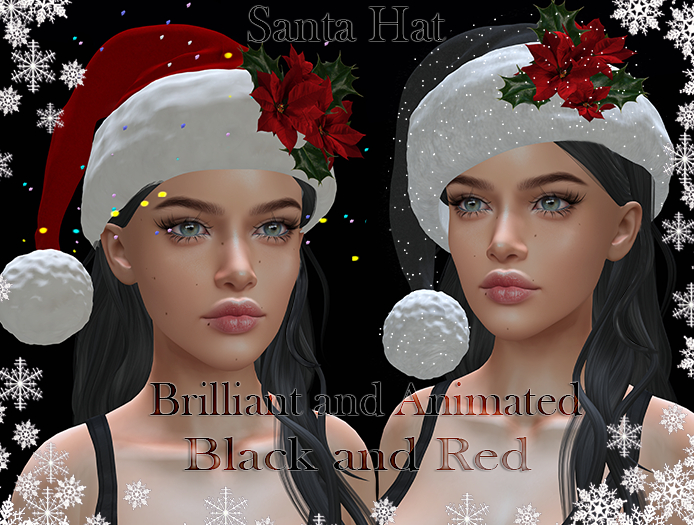 SALE!!!Santa hat Black and Red