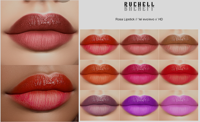 Ruchell: Rosa Lipstick set // 'lel evo/x HD