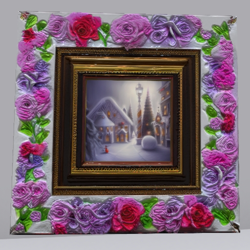 LW_ Floral Christmas Frame  1